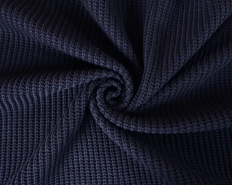 2.1M INDIGO REMNANT CHUNKY CABLE JUMPER KNIT FABRIC