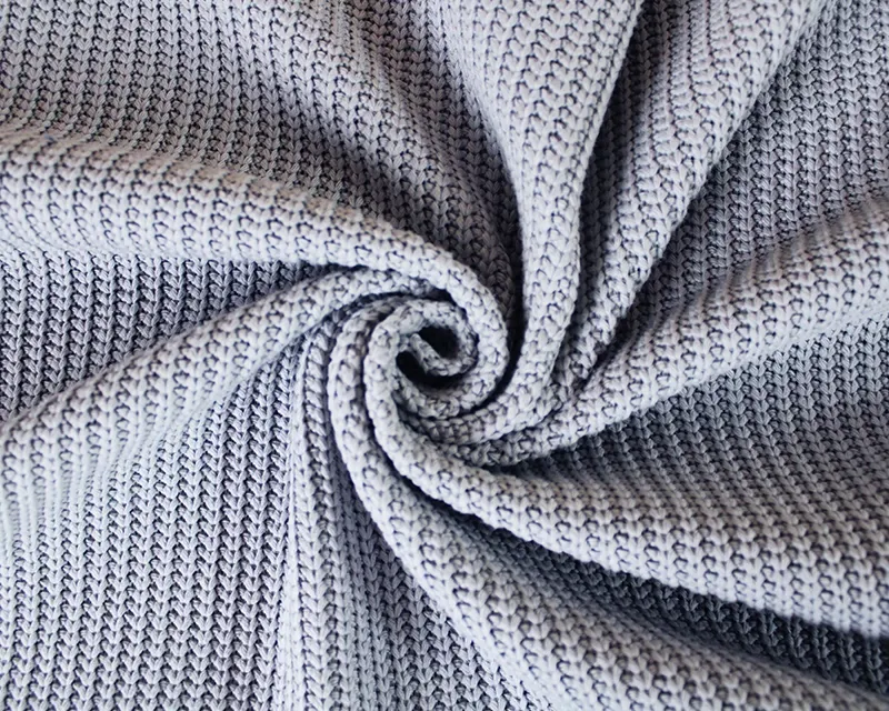 2.1M INDIGO REMNANT CHUNKY CABLE JUMPER KNIT FABRIC