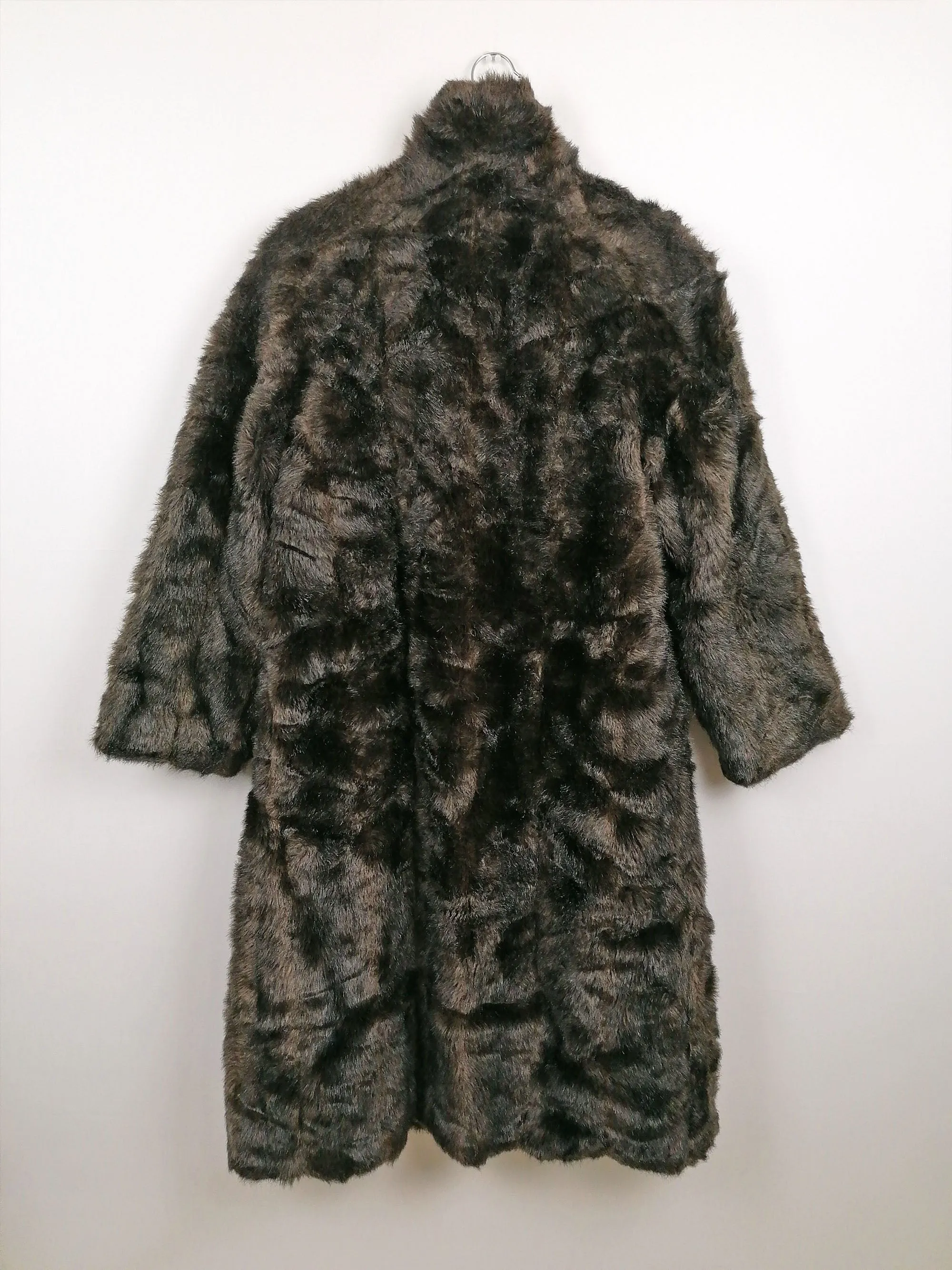 80's Faux Fur Long Coat Canada - size M / US 10