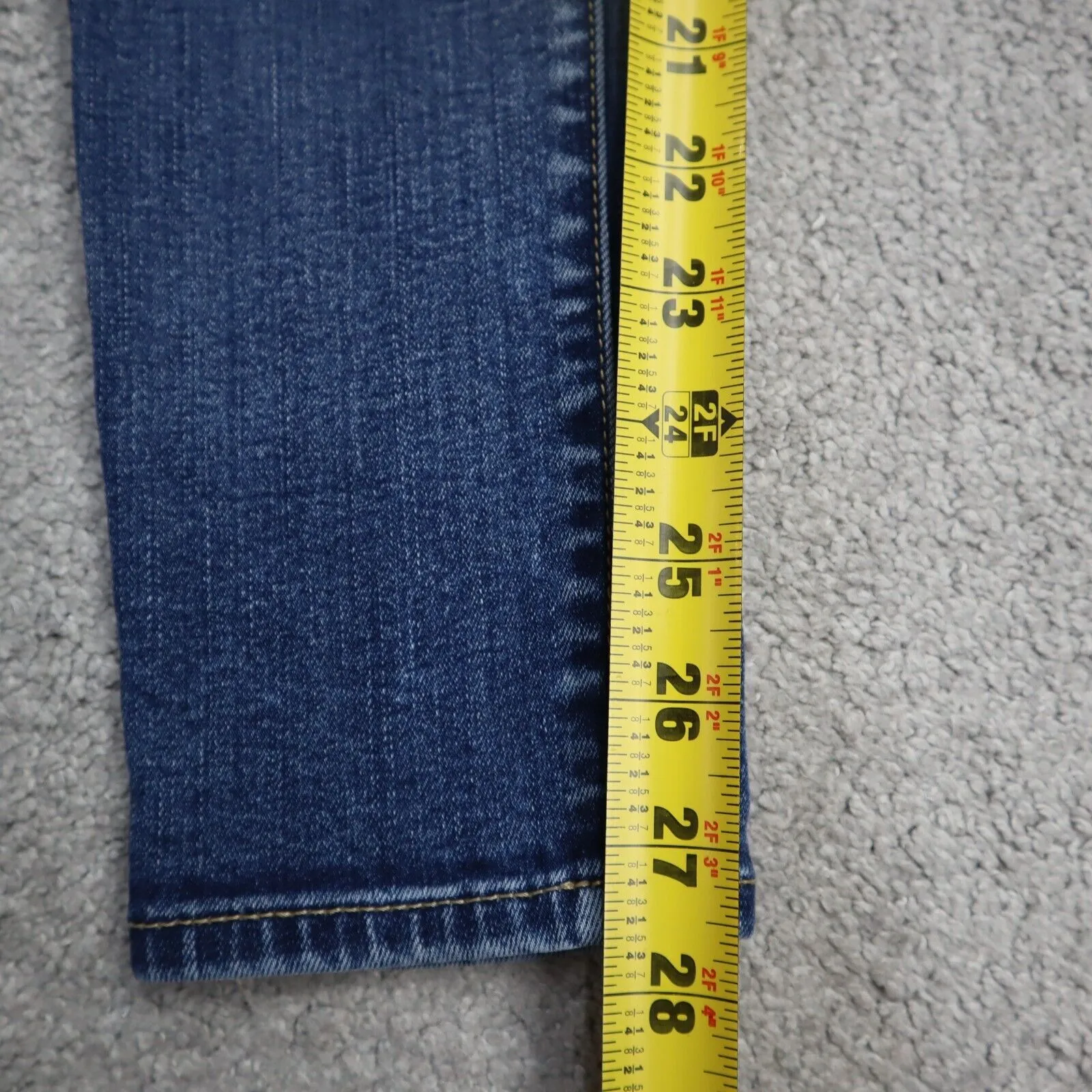 American Eagle Womens Jeans Skinny Leg Stretch Mid Rise Flat Front Blue Size 4