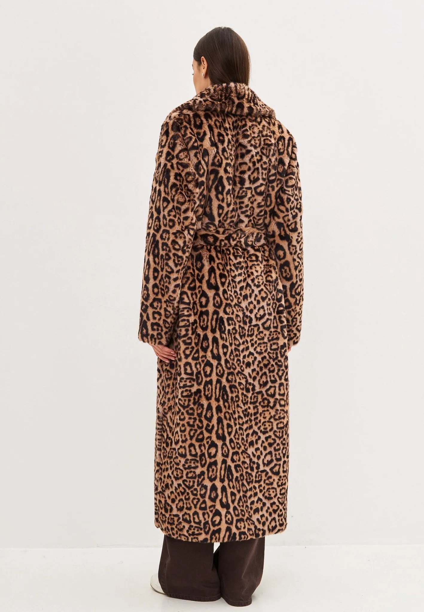 Animal print Long Winter Coat