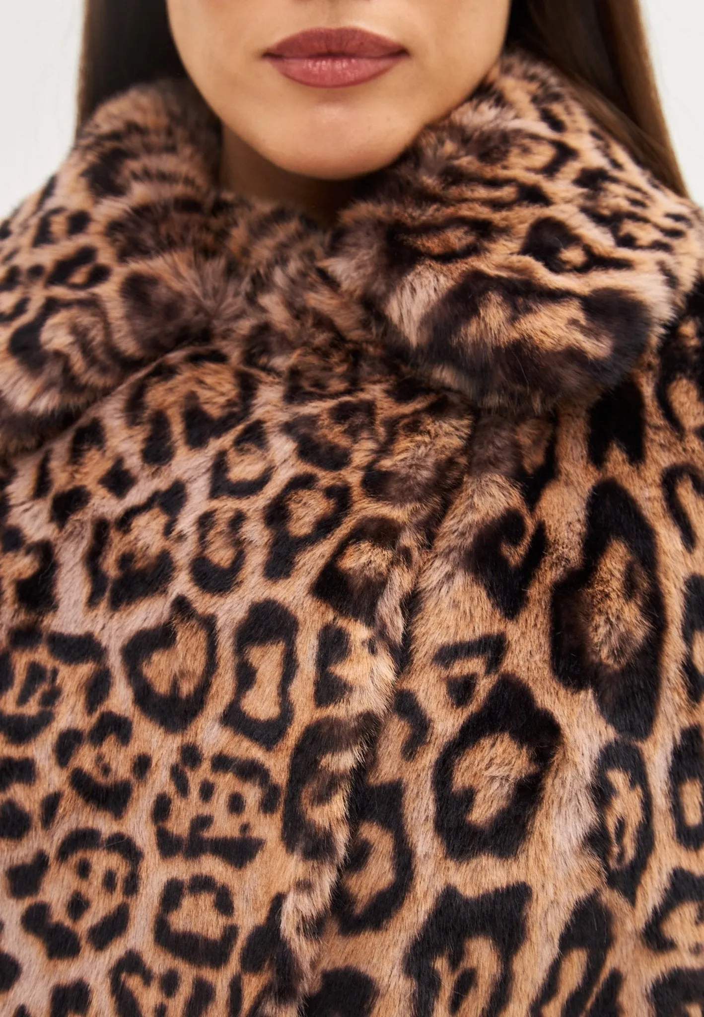 Animal print Long Winter Coat