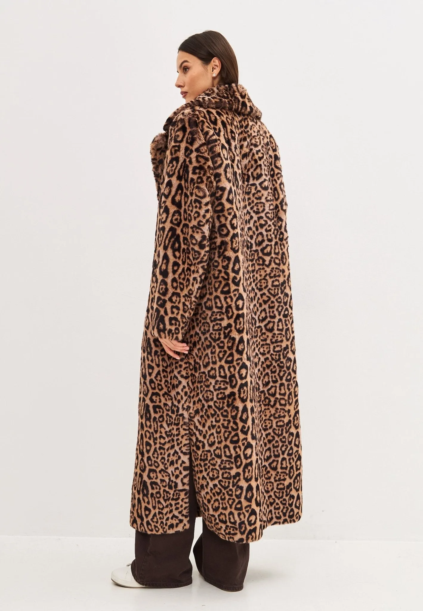 Animal print Long Winter Coat