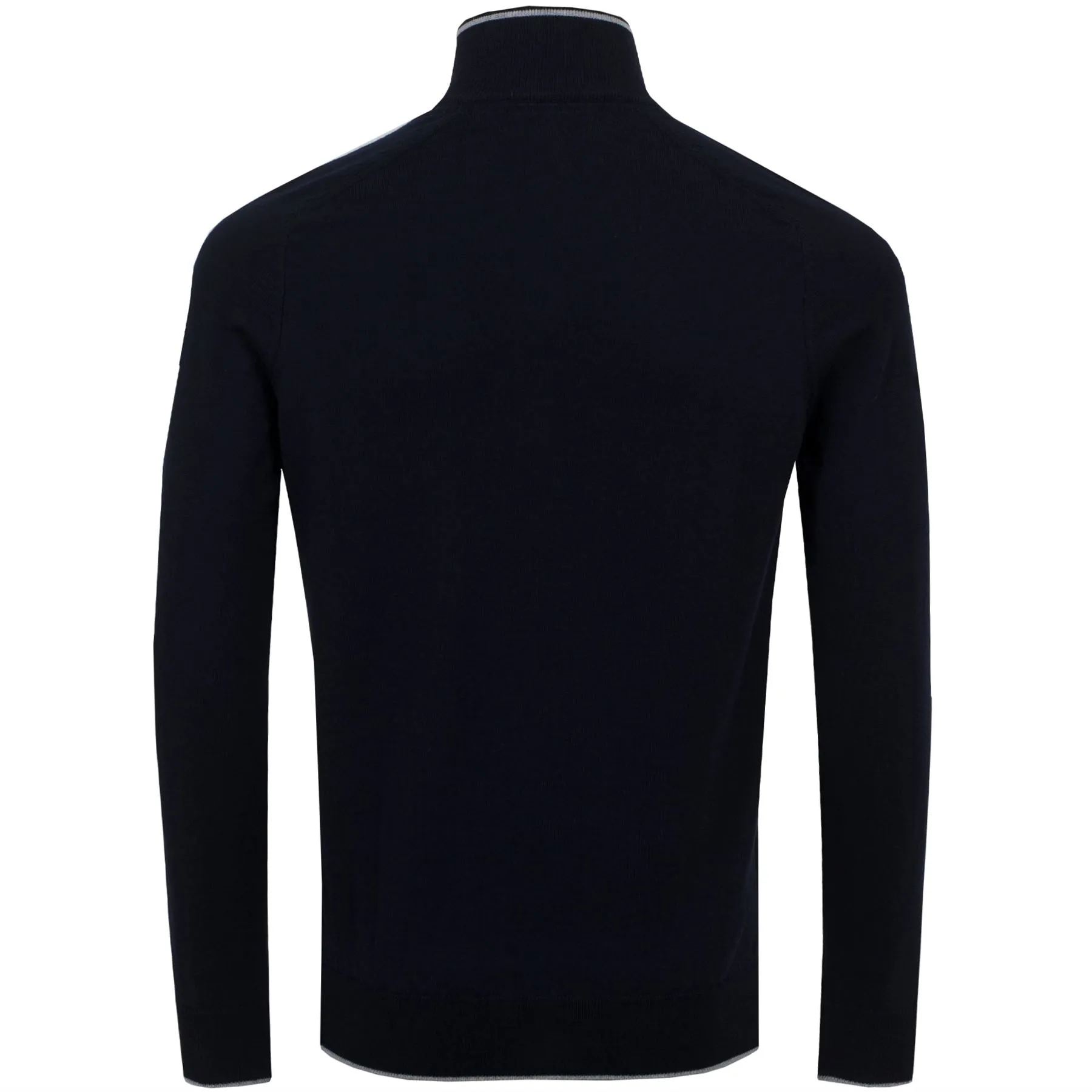 Ayr Tailored Fit 1/4 Zip Merino Pullover Navy