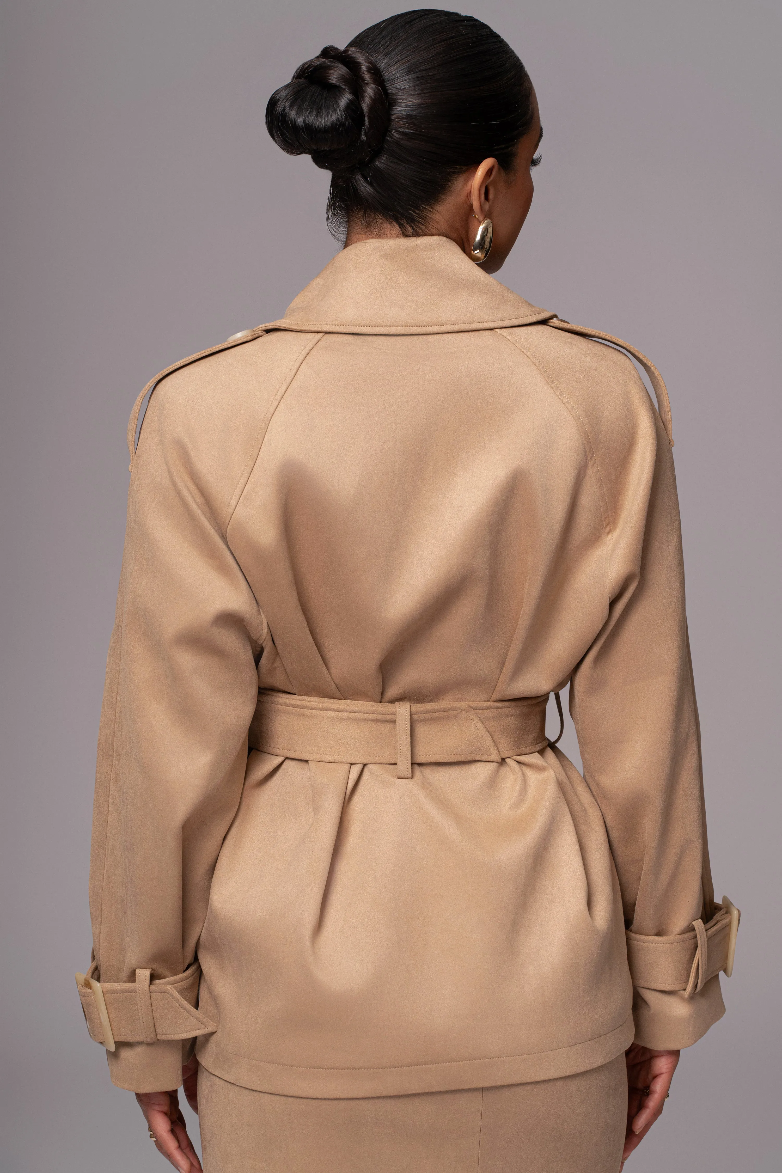 Beige Nightfall Suede Jacket