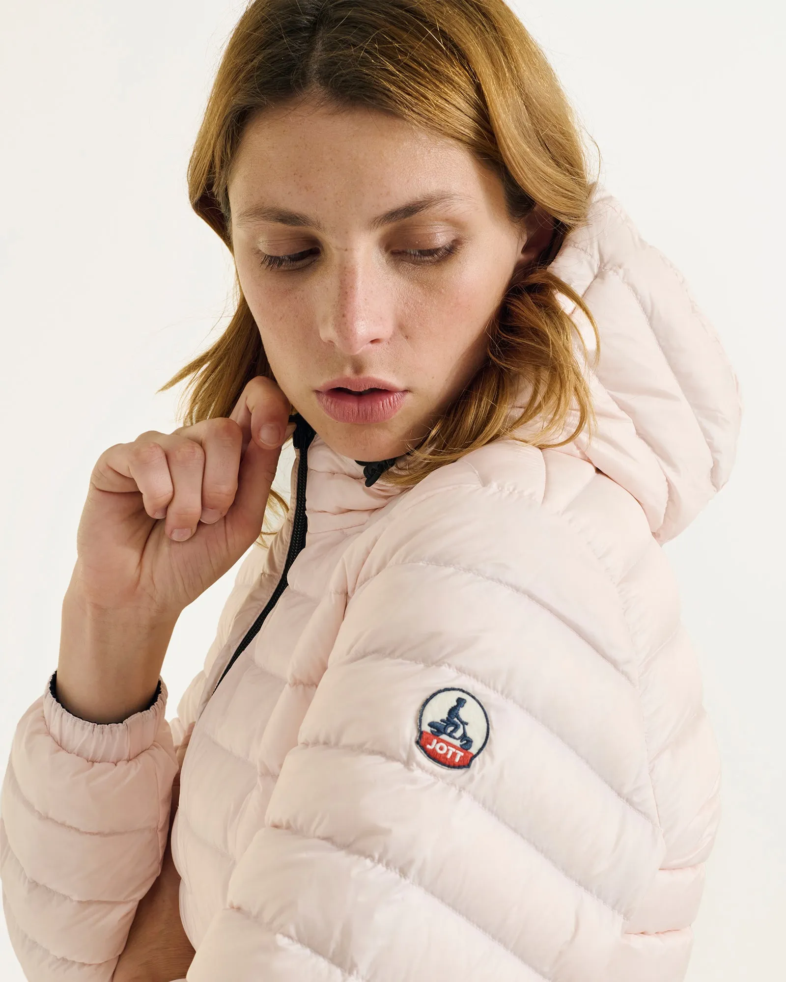 Black/Petal rose Roma 2.0 long reversible puffer jacket