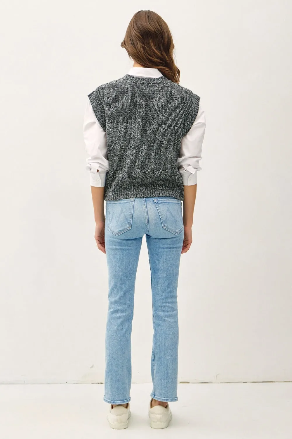 Blue Zone Planet |  Be Cool Cable Knit V-Neck Sweater Vest