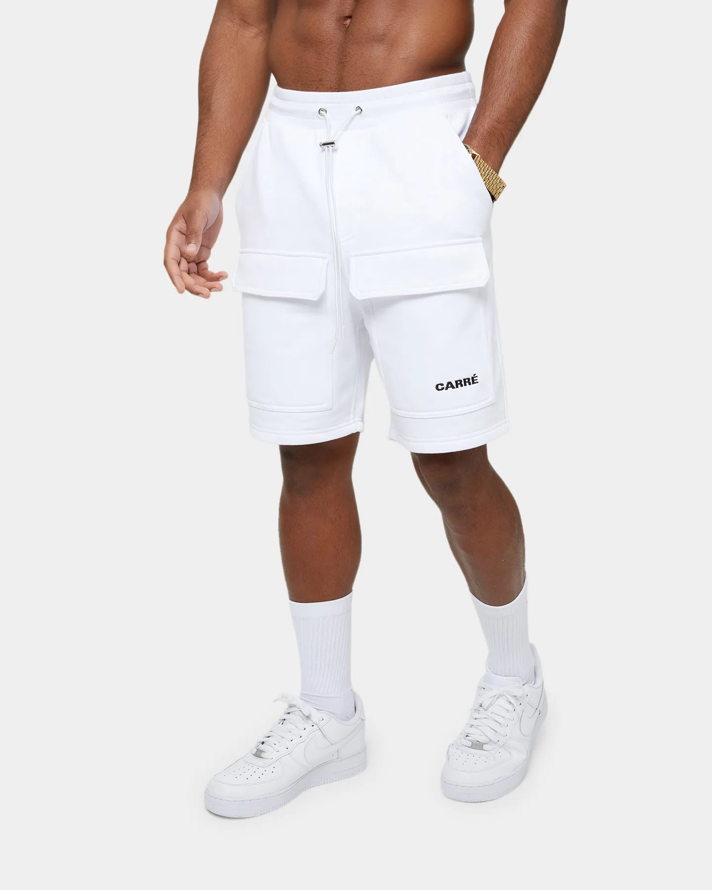 Carre Dominateur Cargo Shorts White