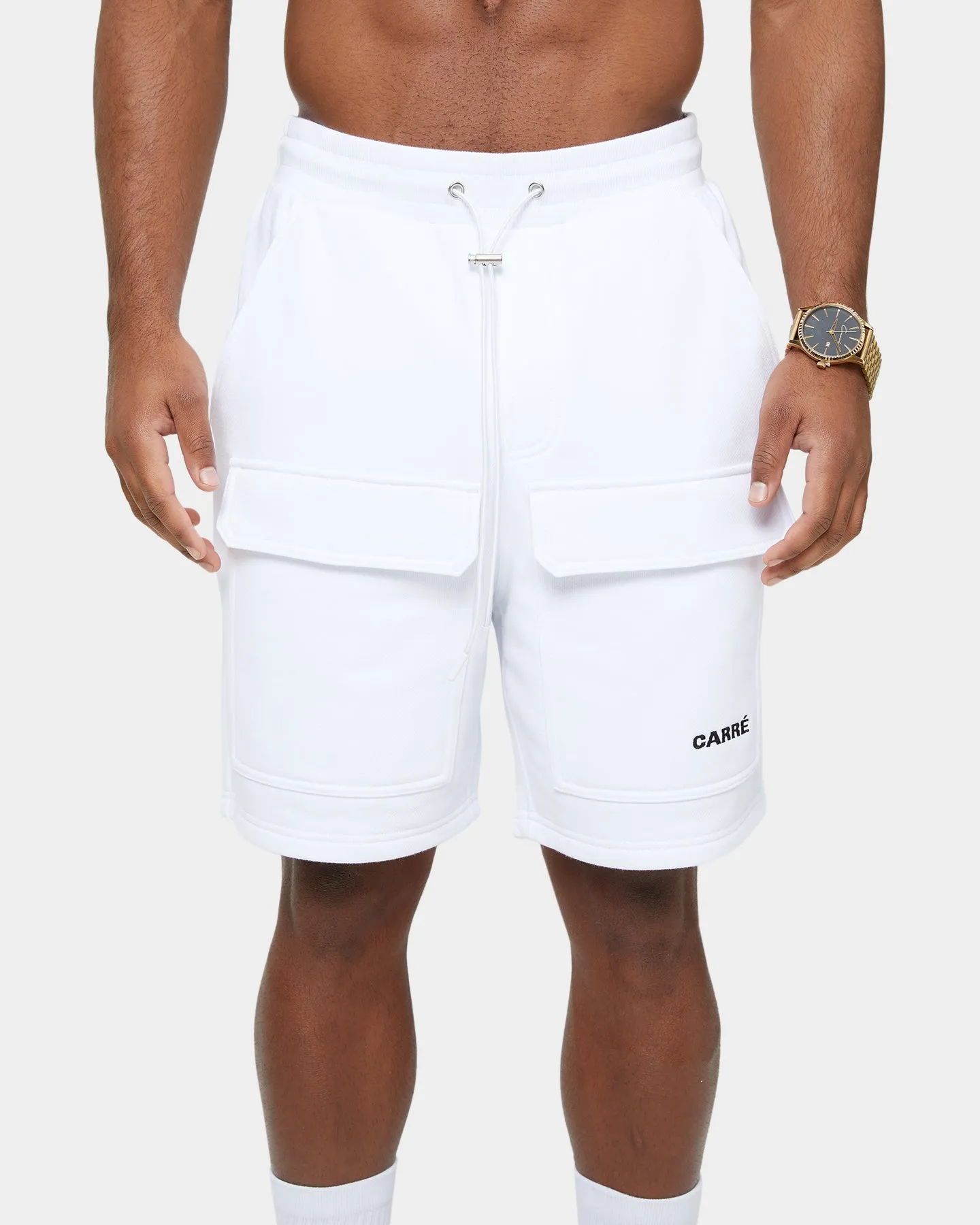 Carre Dominateur Cargo Shorts White