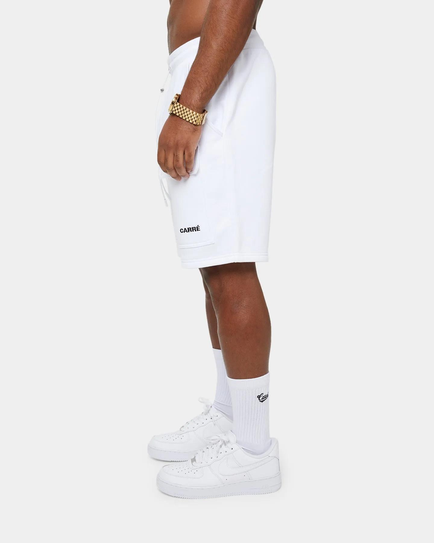 Carre Dominateur Cargo Shorts White