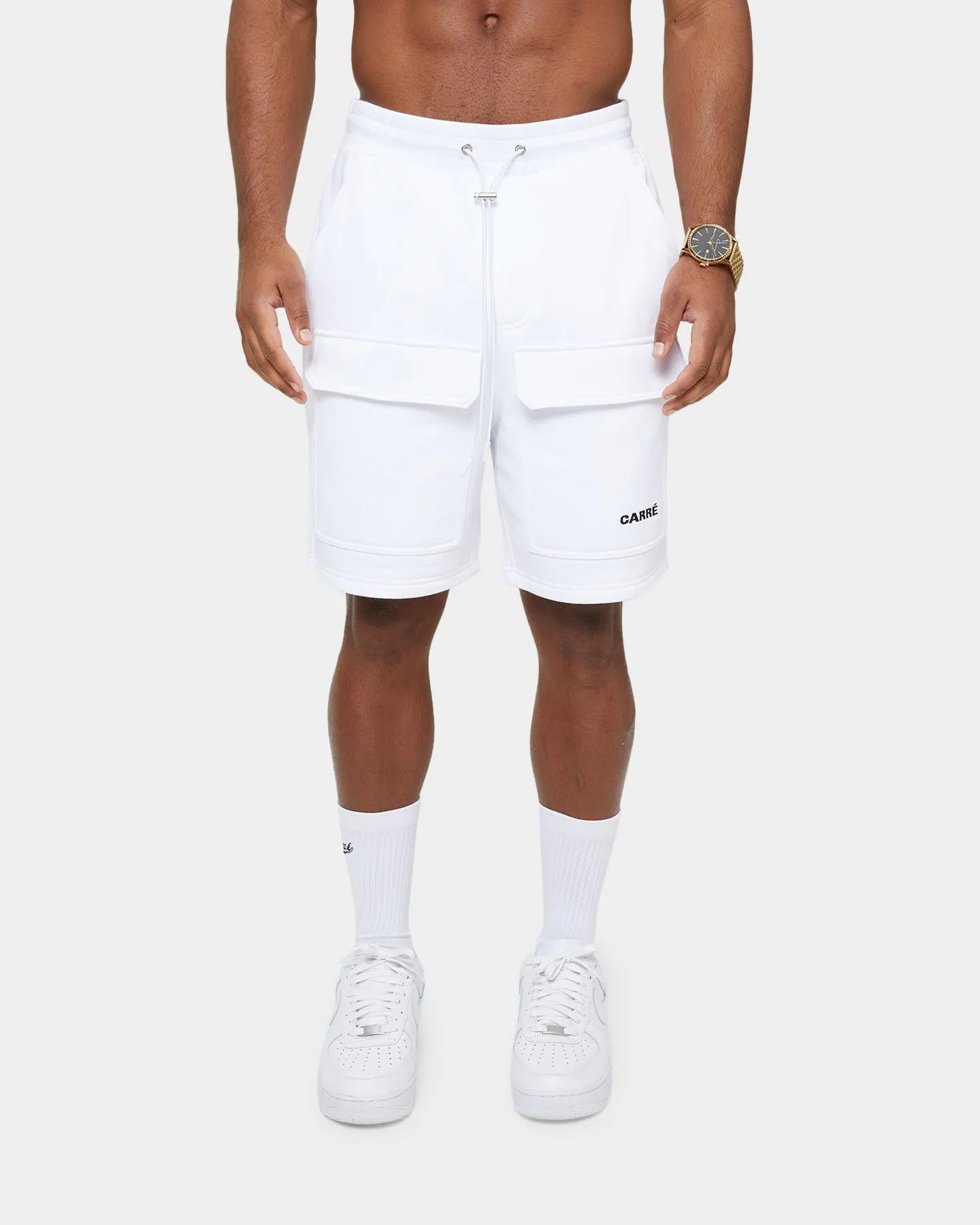 Carre Dominateur Cargo Shorts White