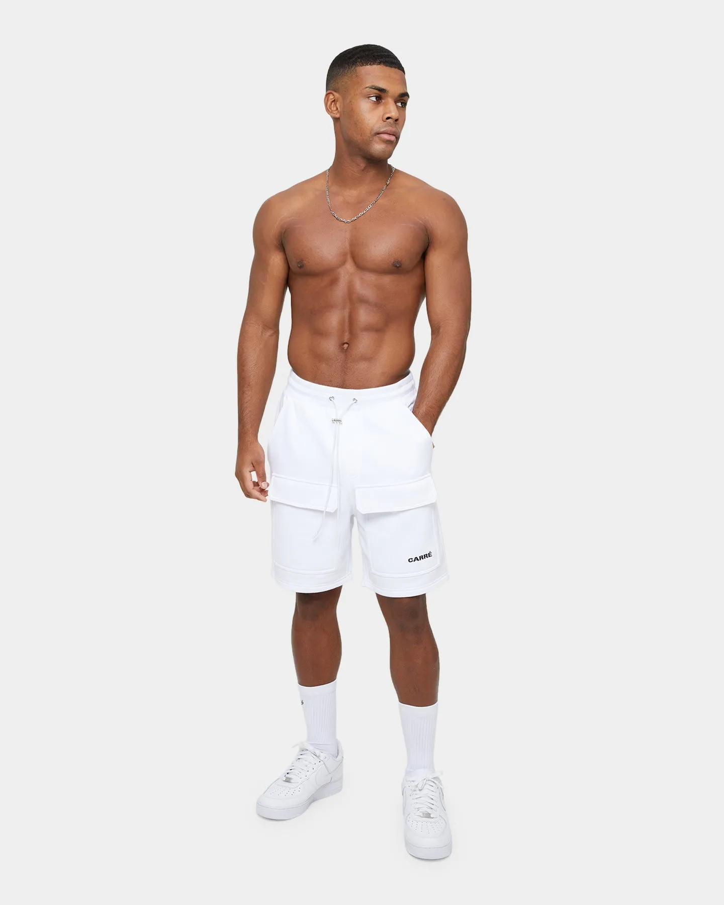 Carre Dominateur Cargo Shorts White