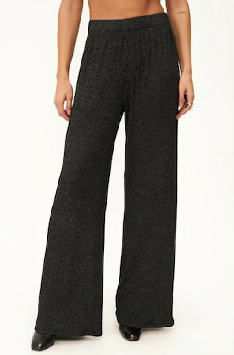 Catch Flights Wide Leg Rib Pants