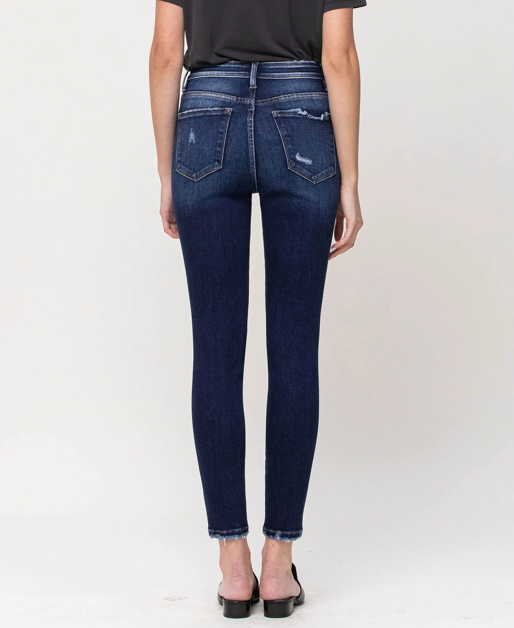 Catch the Breeze - High Rise Forward Outseam Crop Skinny Jeans