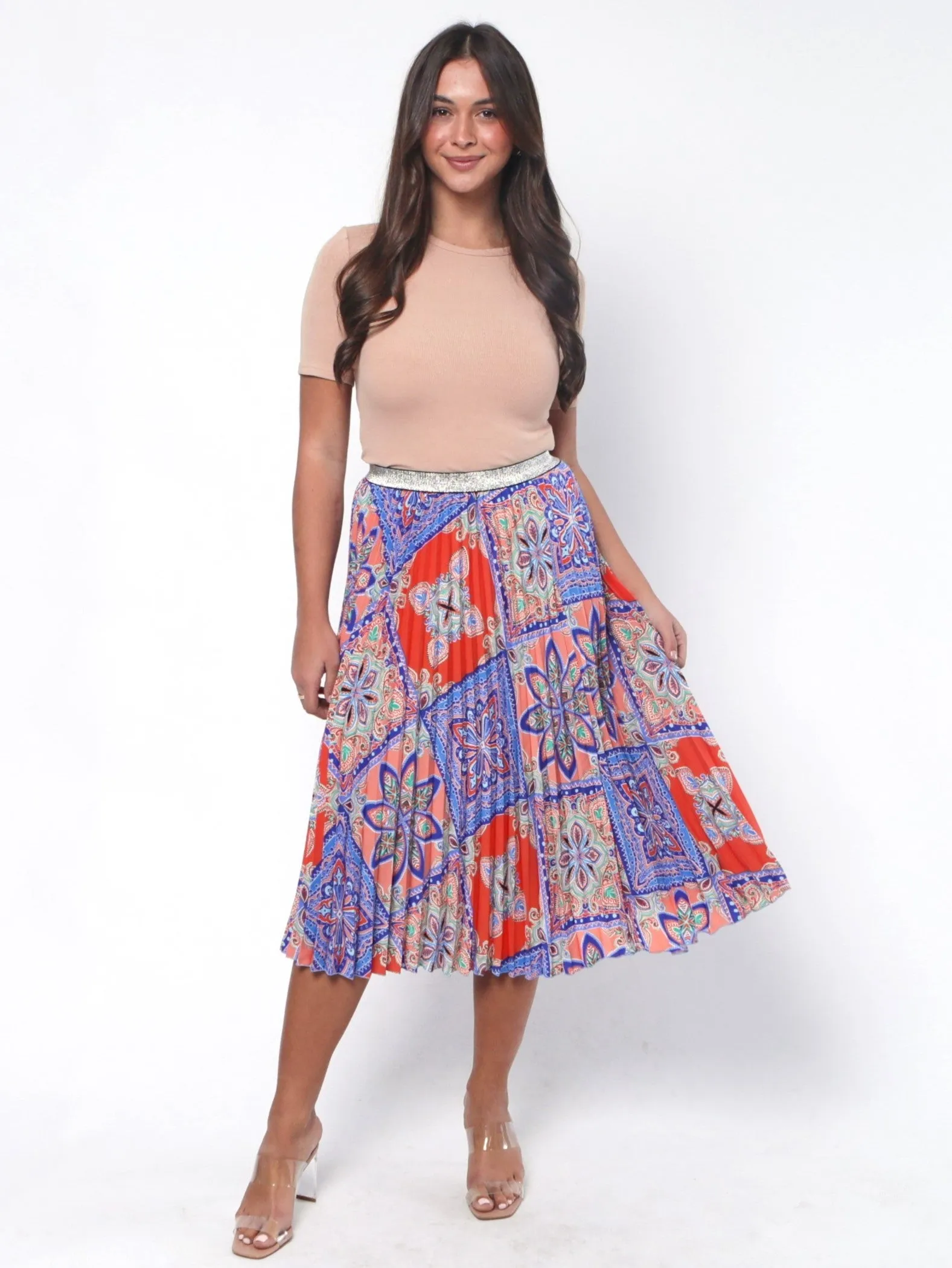 Celine Skirt - Orange Print