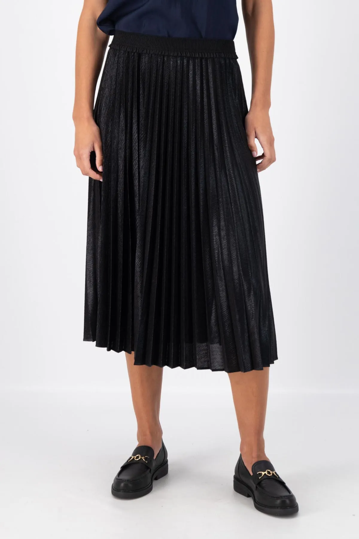 Champagne Pleat Skirt Black