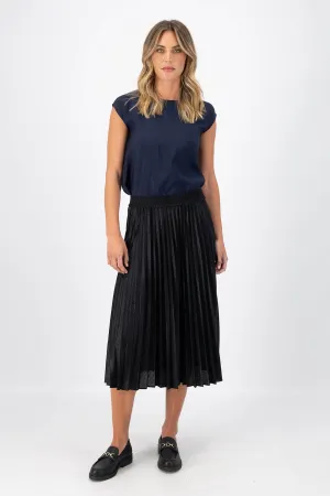 Champagne Pleat Skirt Black