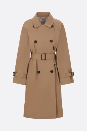 Classic Double-Breasted Twill Trench Coat