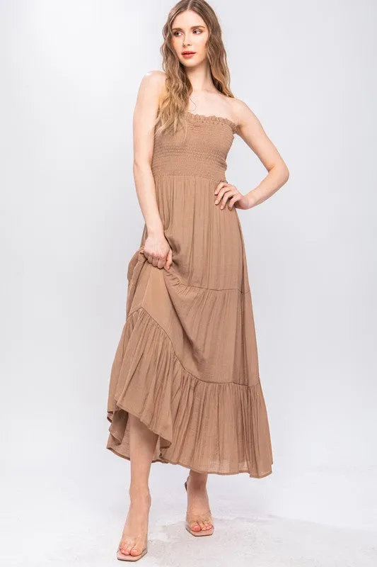 Clay Strapless Maxi Dress