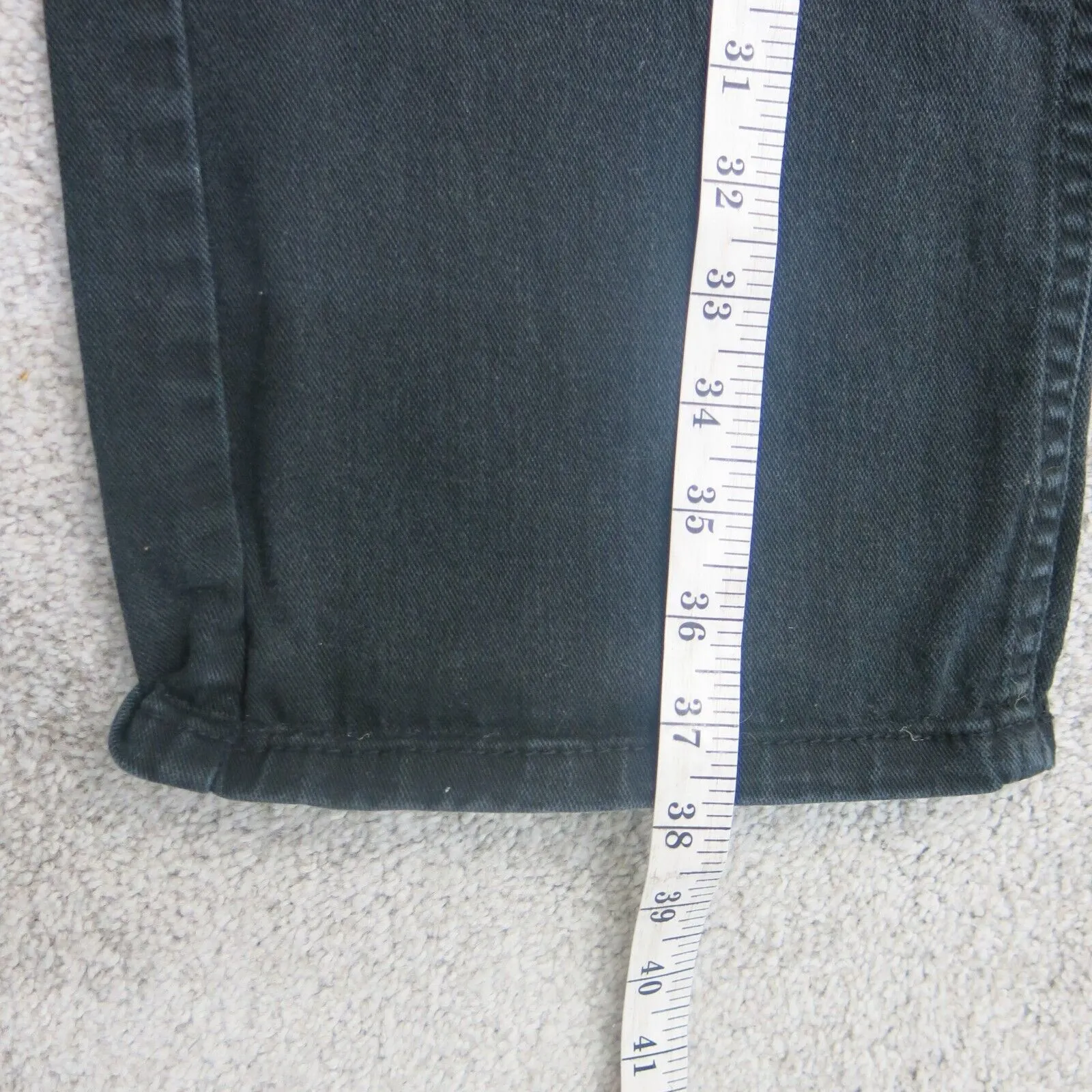 Denizen From Levis Mens Jeans Wide Leg Denim Stretch Mid Rise Black Size W38XL30