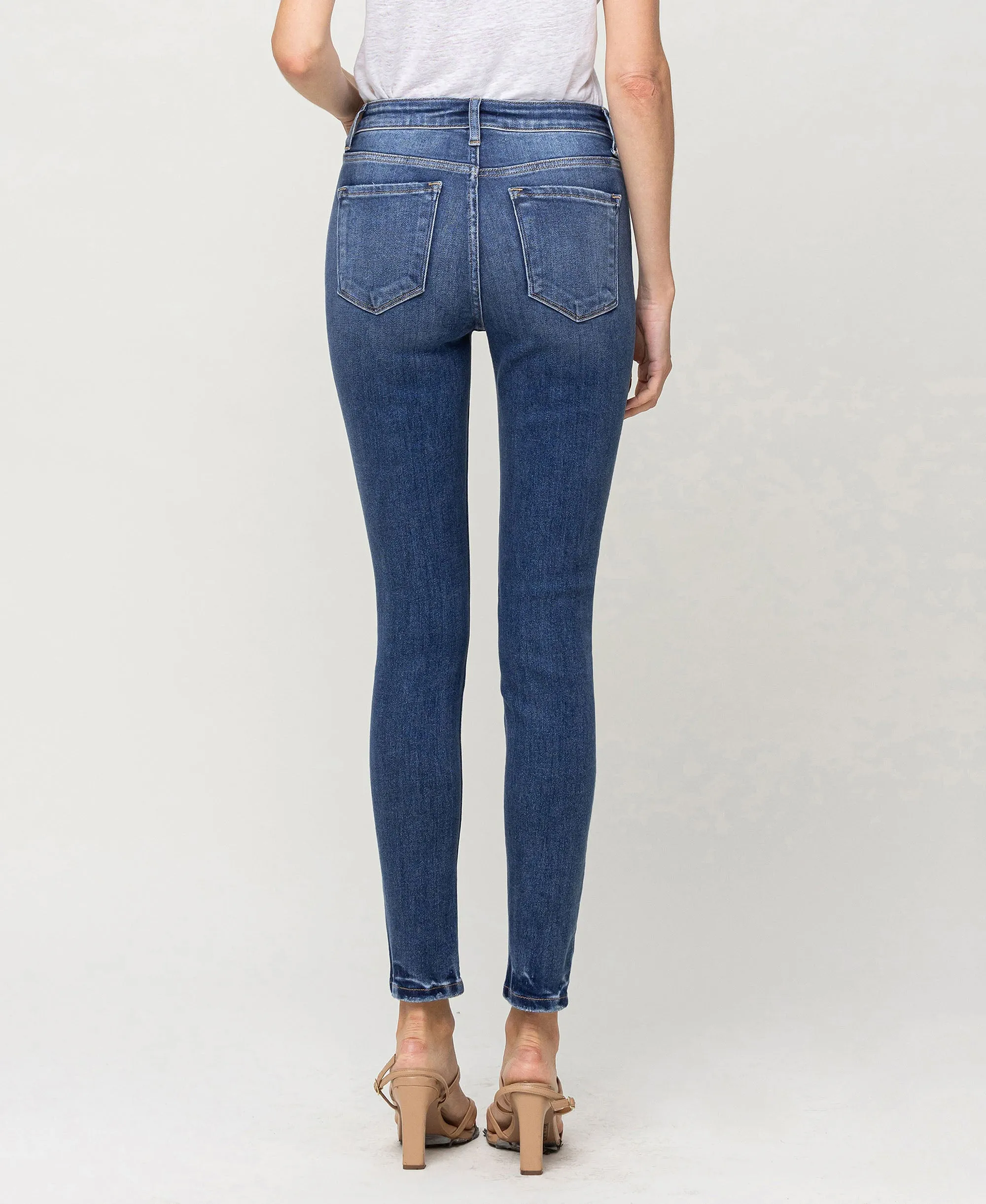 Disclosure - High Rise Button Up Ankle Skinny Jeans