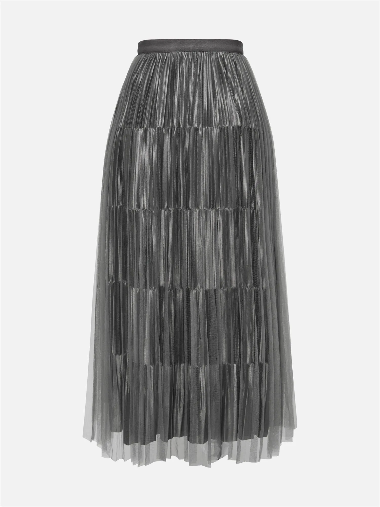 EP YAYING High-Waisted Tulle Midi Skirt