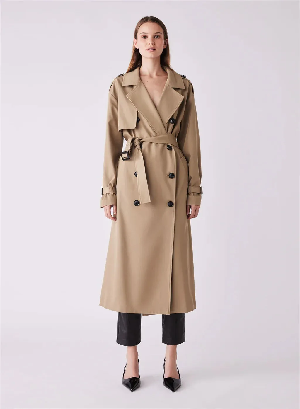 Esmaeé Avenue Trench Coat - Driftwood