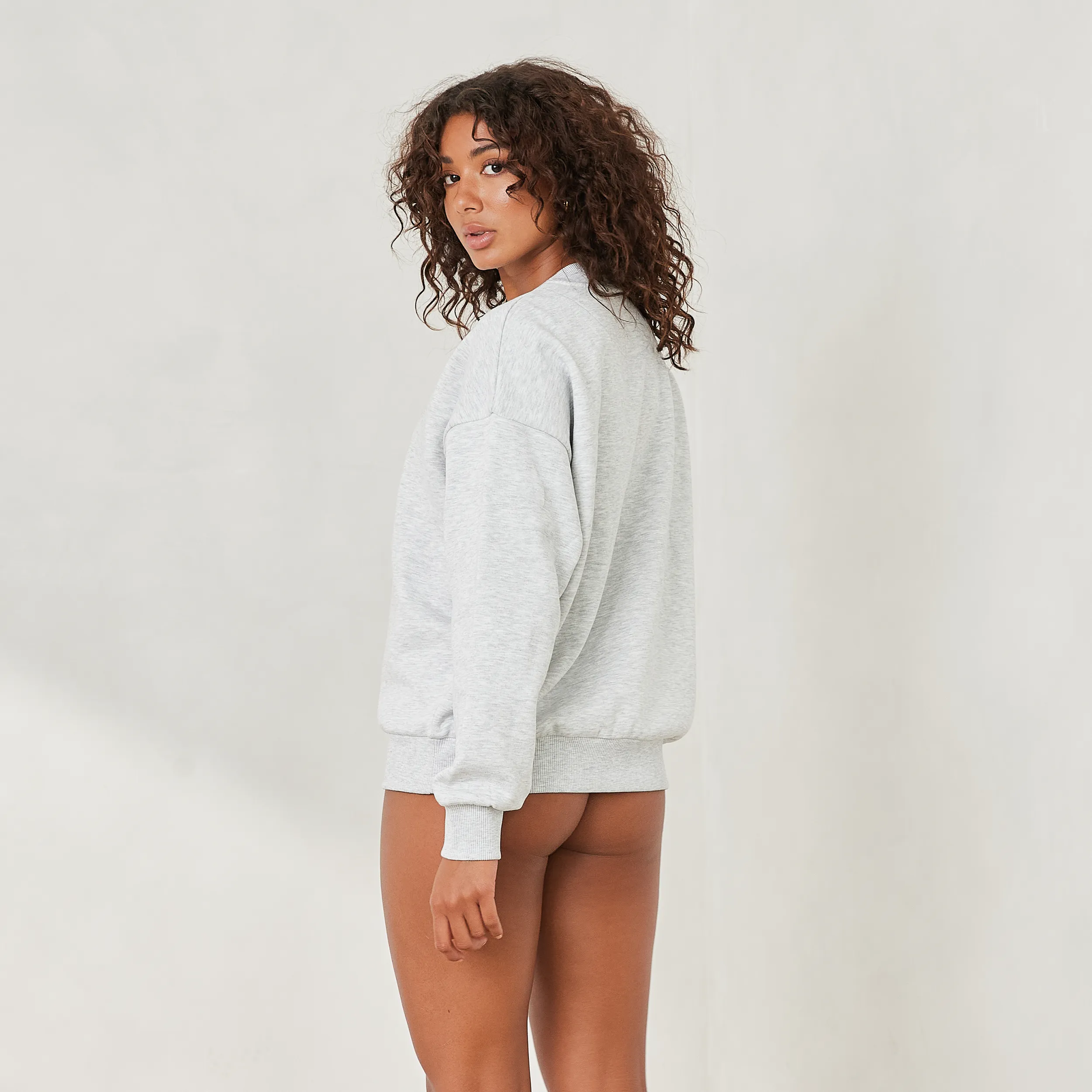 Essential Crew Neck Sweater - Frost Melange