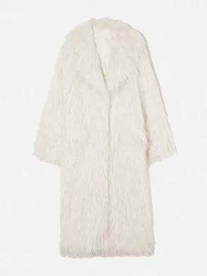 Faux-fur maxi coat