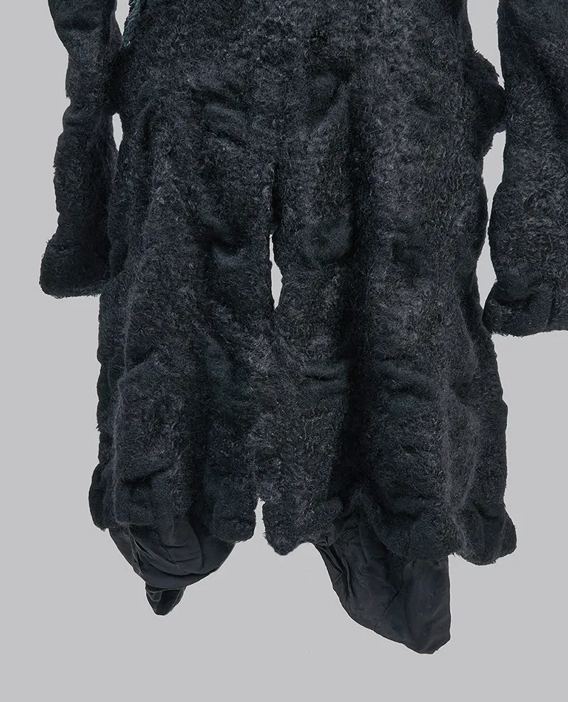 FAUX FUR WOOL COAT