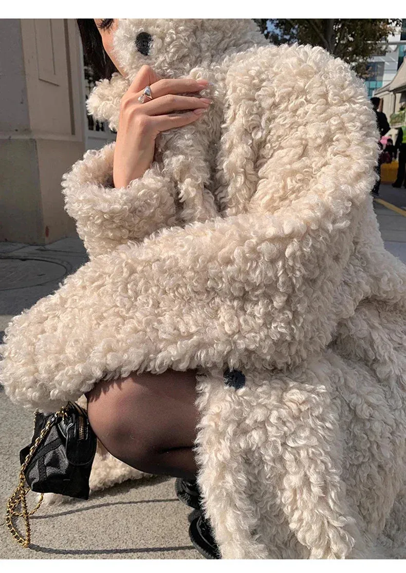 Faux Fuzzy Stylish Fur Long Coat