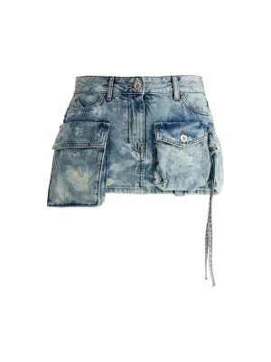 Fay Distressed Denim Skirt