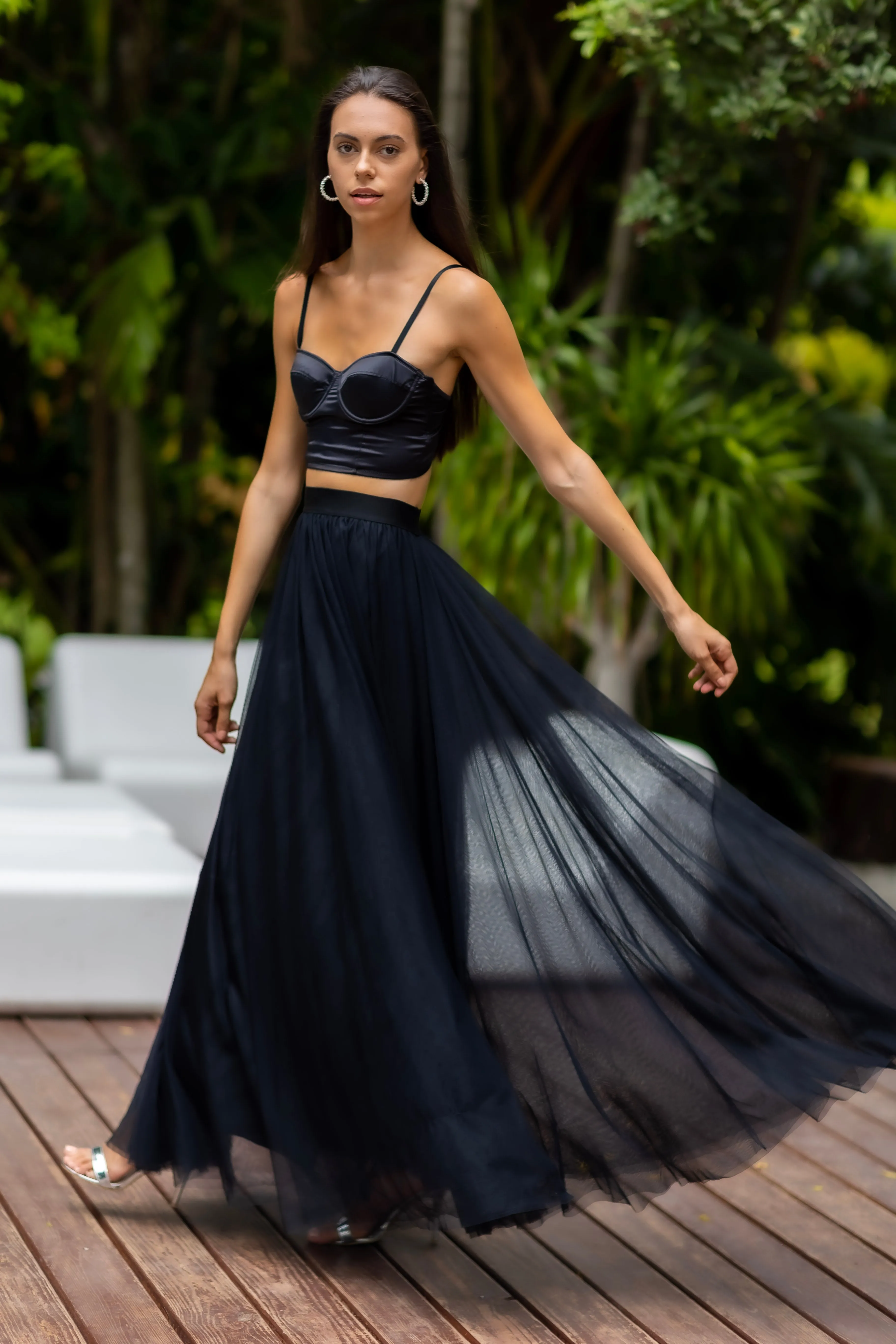 Gala Black Tulle Skirt