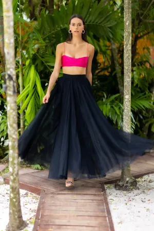 Gala Black Tulle Skirt