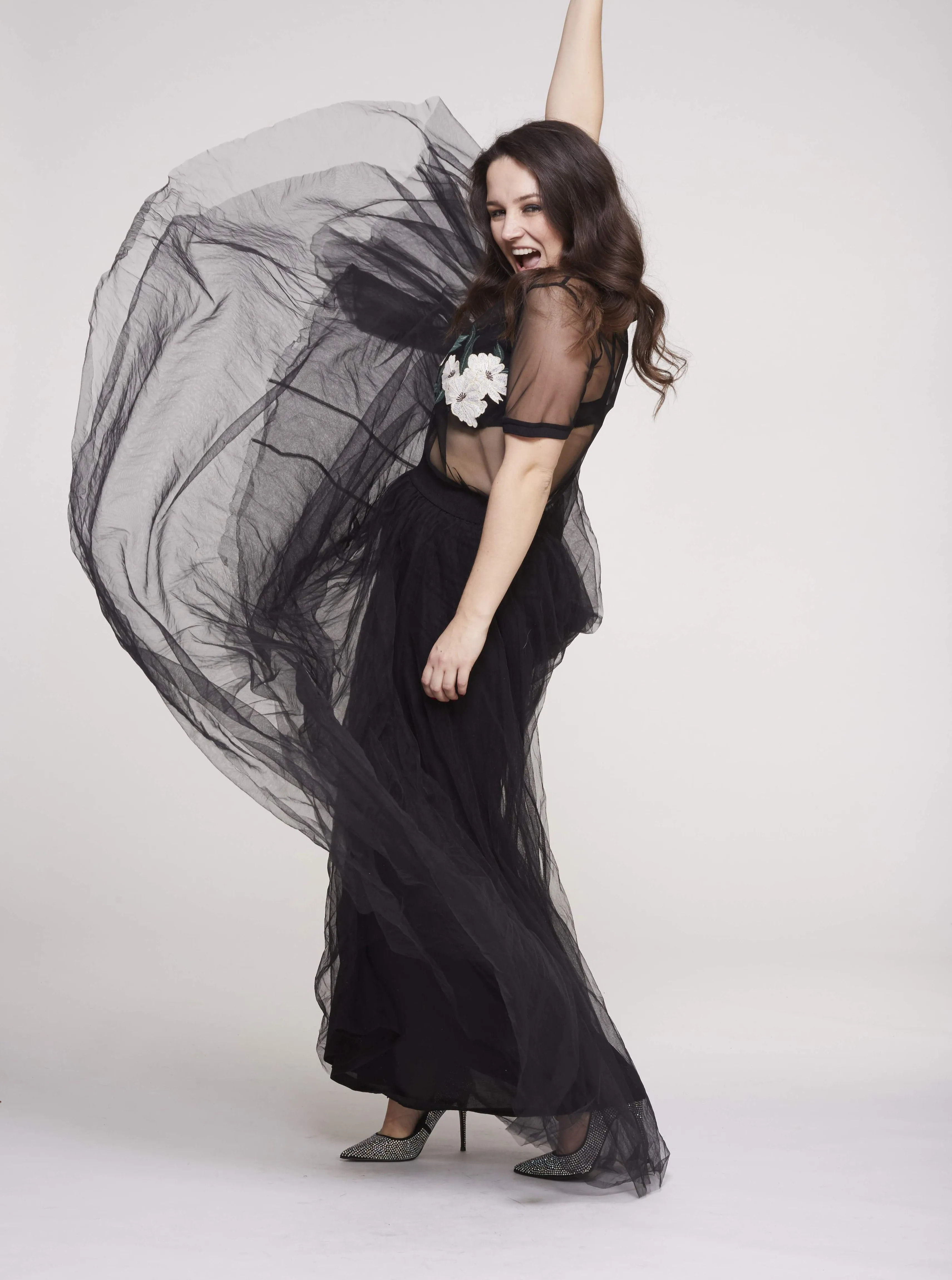 Gala Black Tulle Skirt