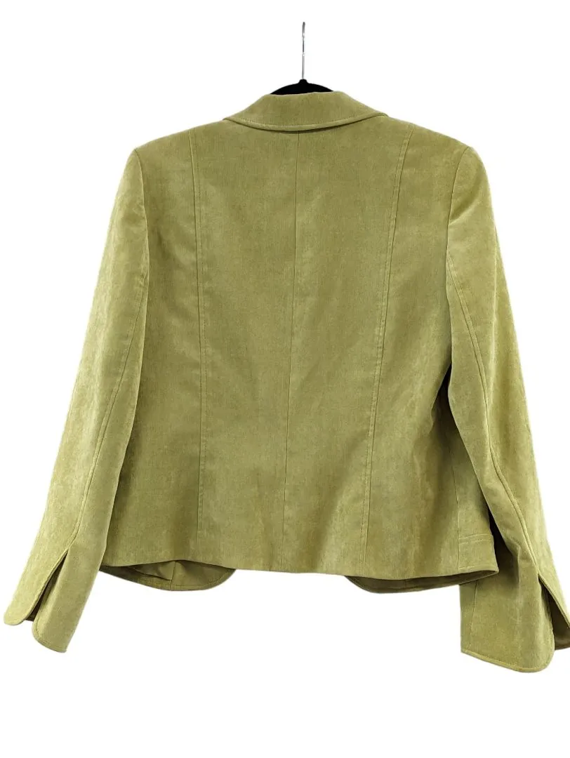 Green Button up Suede Blazer