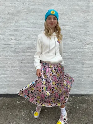 Happy Emoji Rainbow Midi Skirt