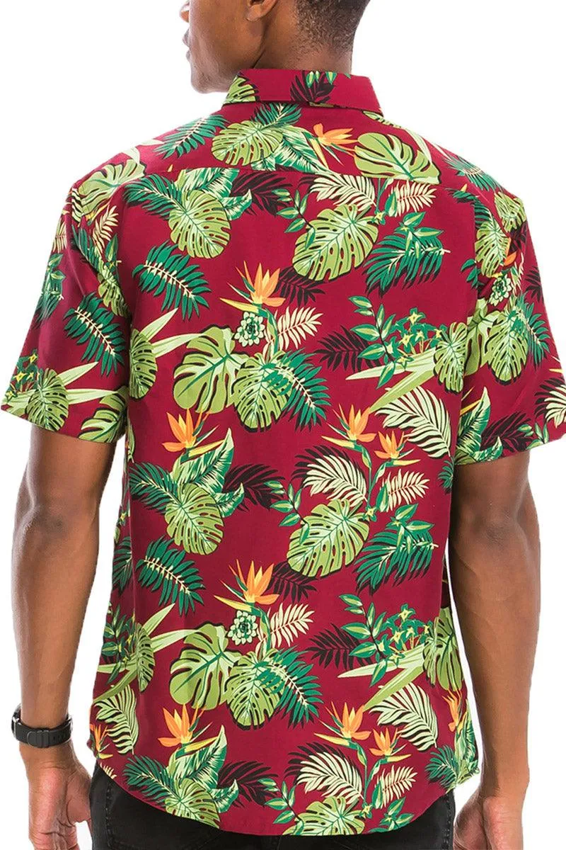 Hawaiian Tropical Shirt Cargo Shorts Set