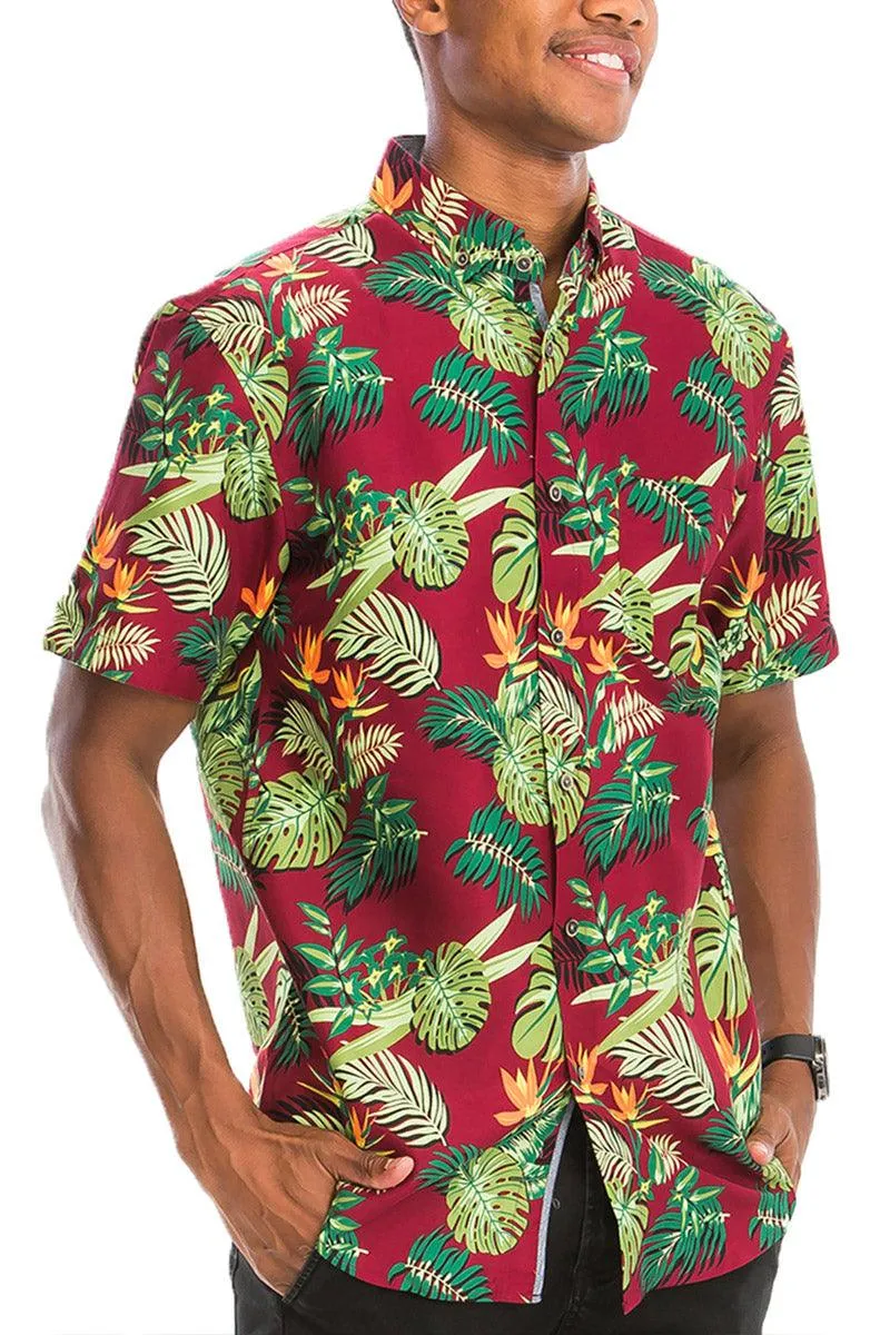 Hawaiian Tropical Shirt Cargo Shorts Set