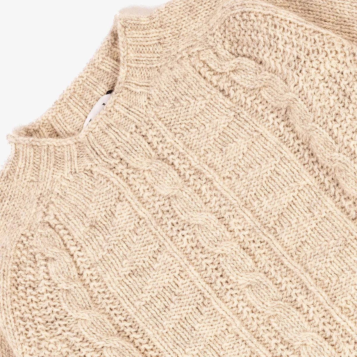 Heritage Wool Chunky Cable Knit Sweater - Portland