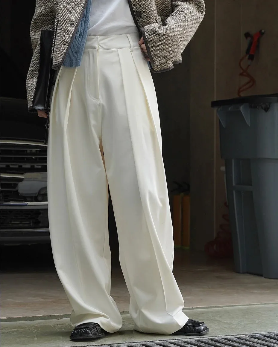 HEYFANCYSTYLE Signature Luxe Pleated Wide Leg Pants