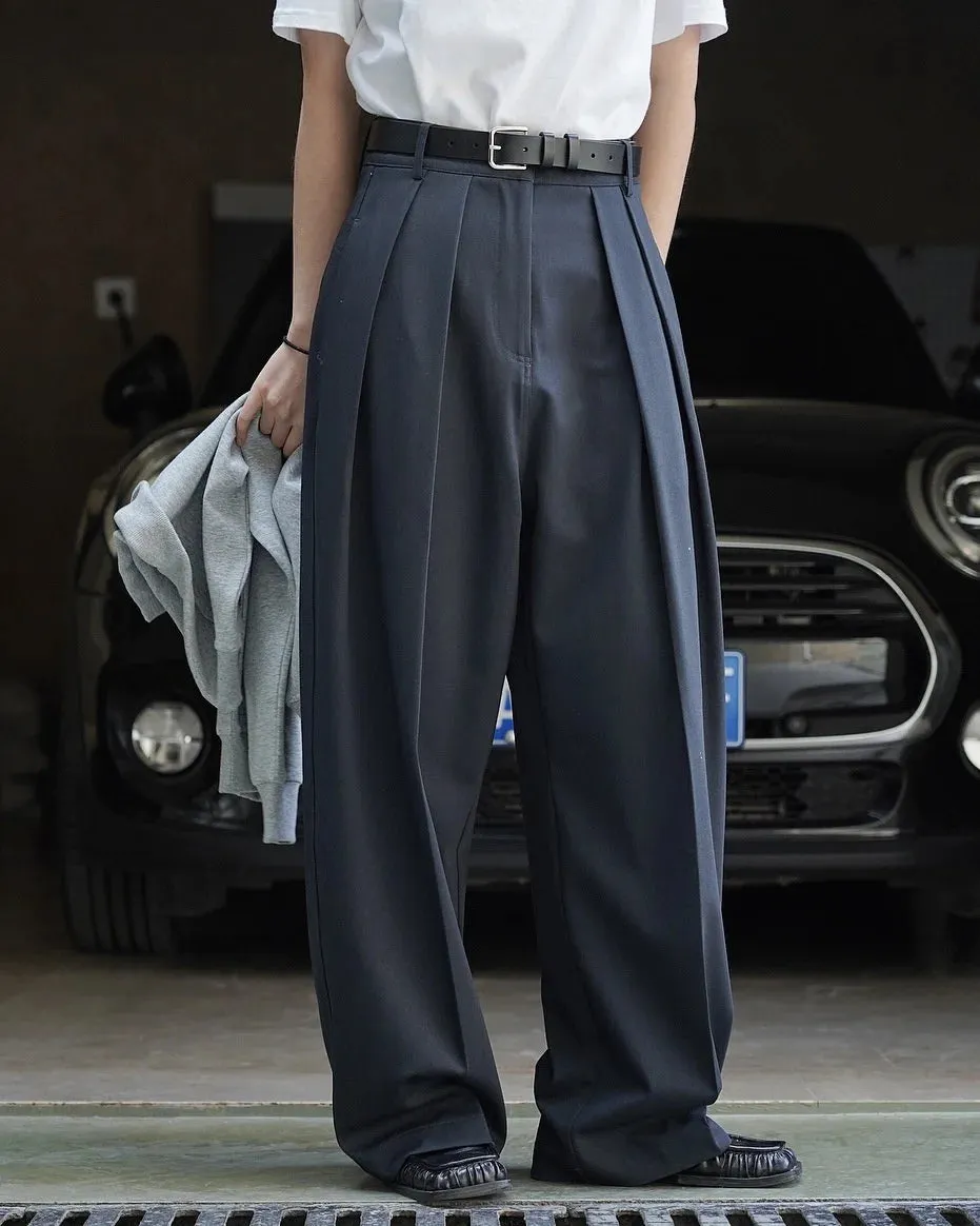 HEYFANCYSTYLE Signature Luxe Pleated Wide Leg Pants