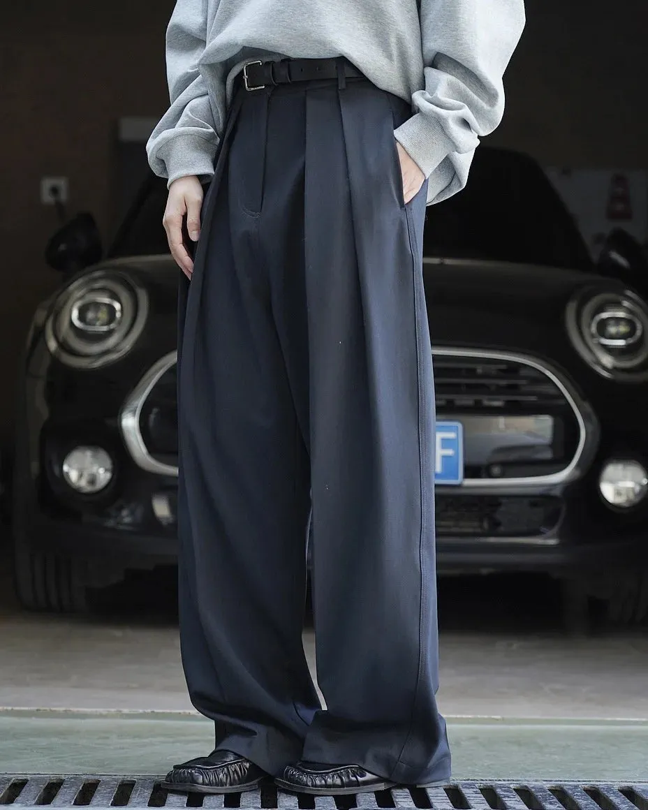 HEYFANCYSTYLE Signature Luxe Pleated Wide Leg Pants