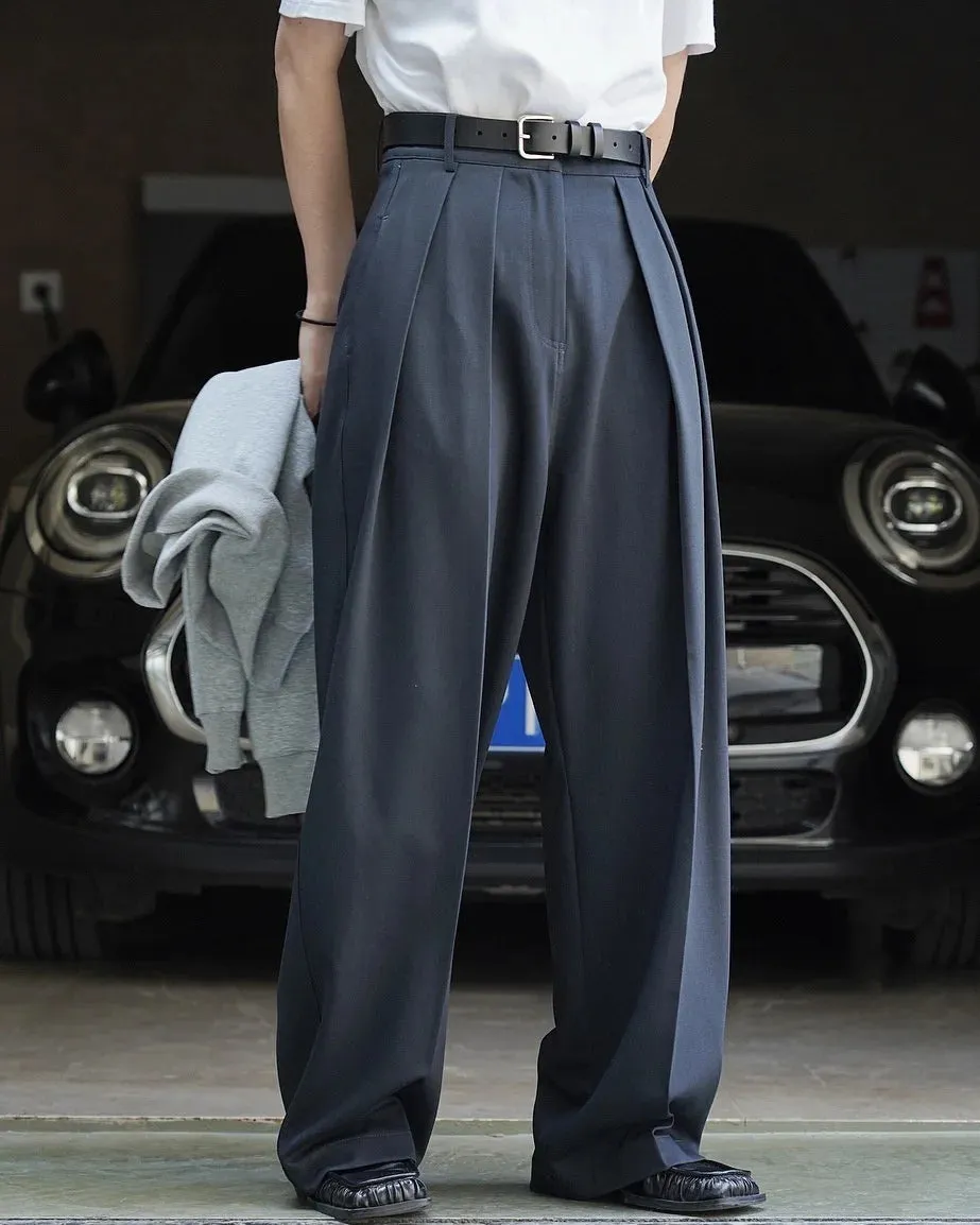 HEYFANCYSTYLE Signature Luxe Pleated Wide Leg Pants