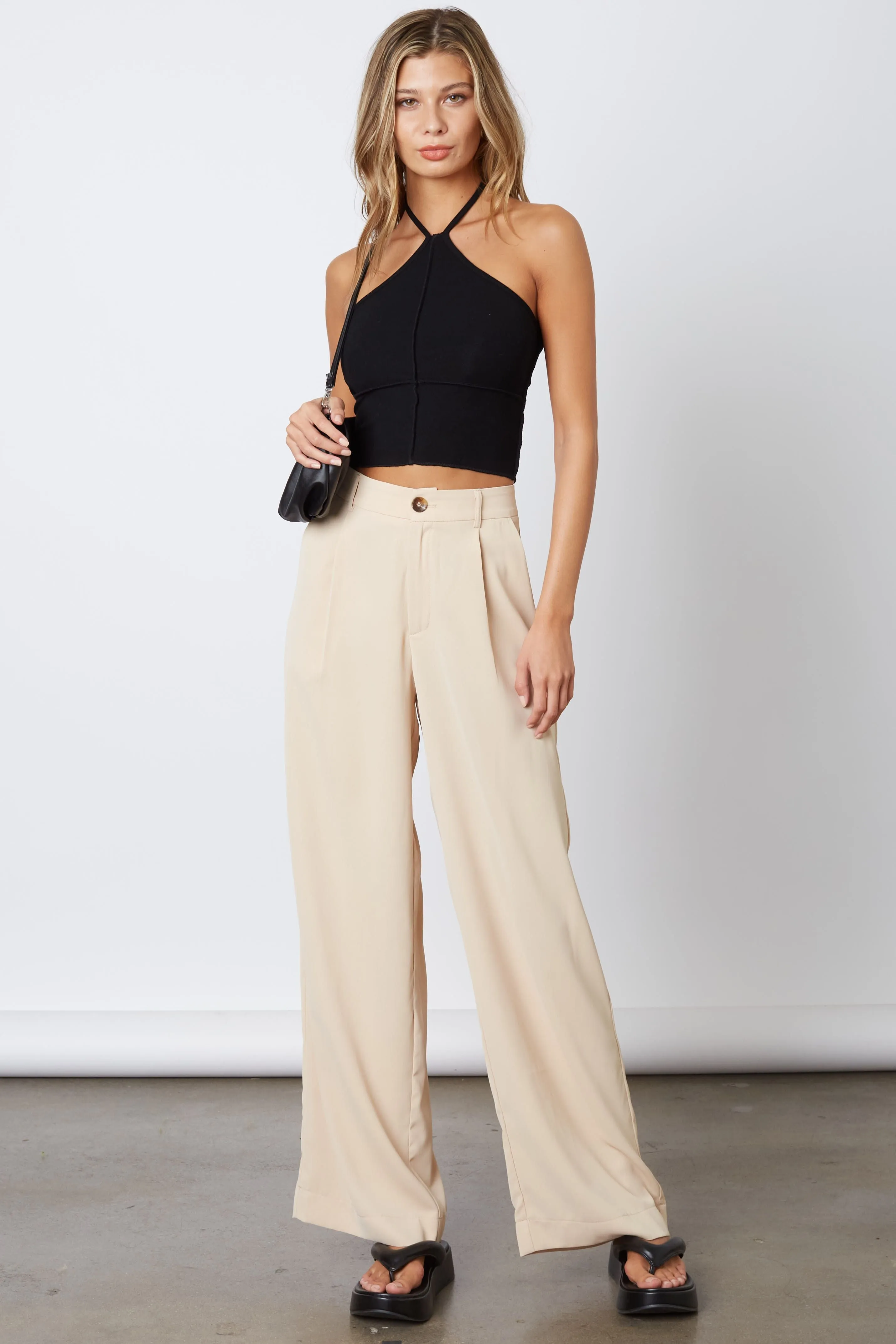 High Waisted Wide Leg Dress Pants