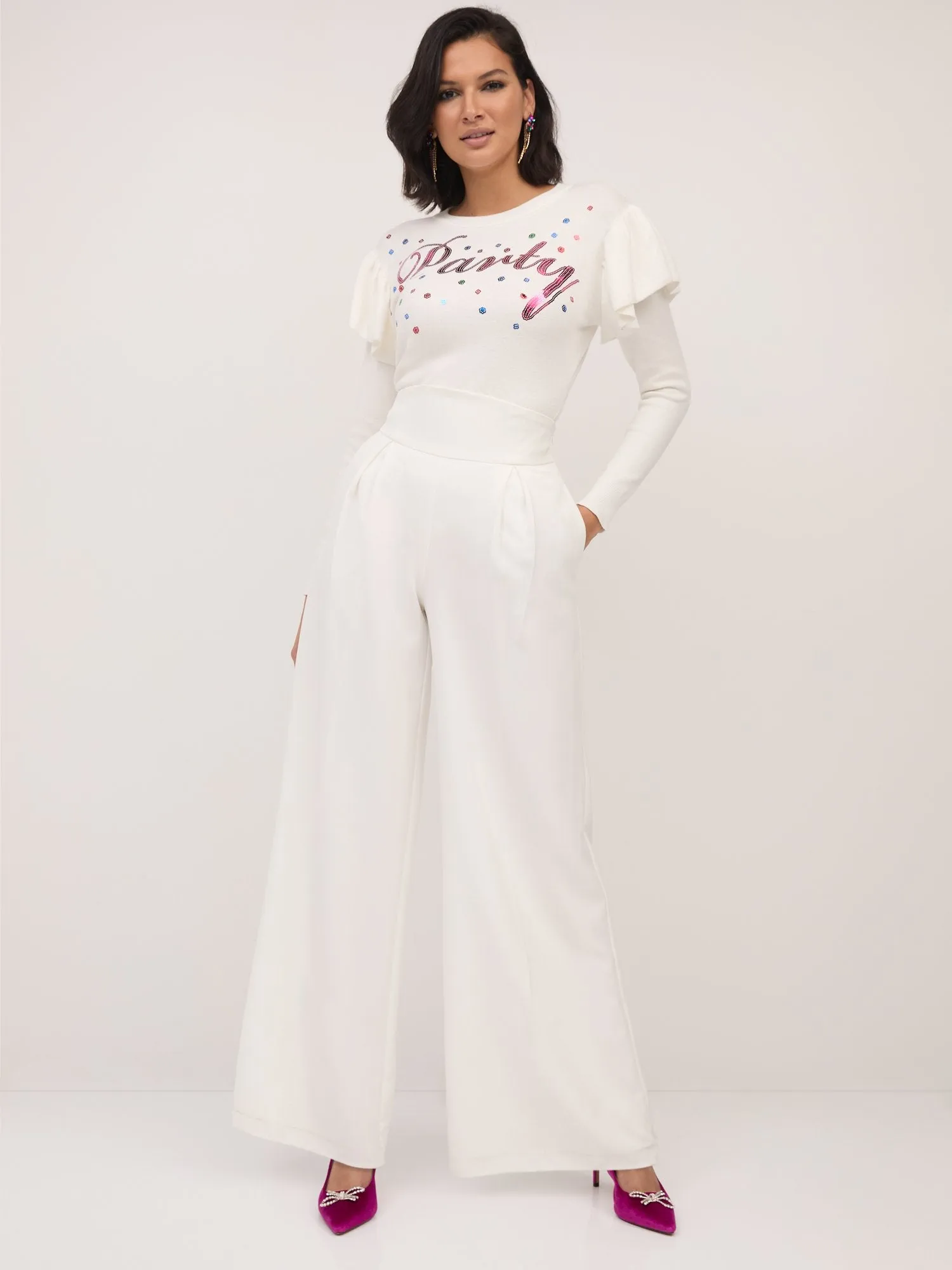 High-Waisted Wide-Leg Pant