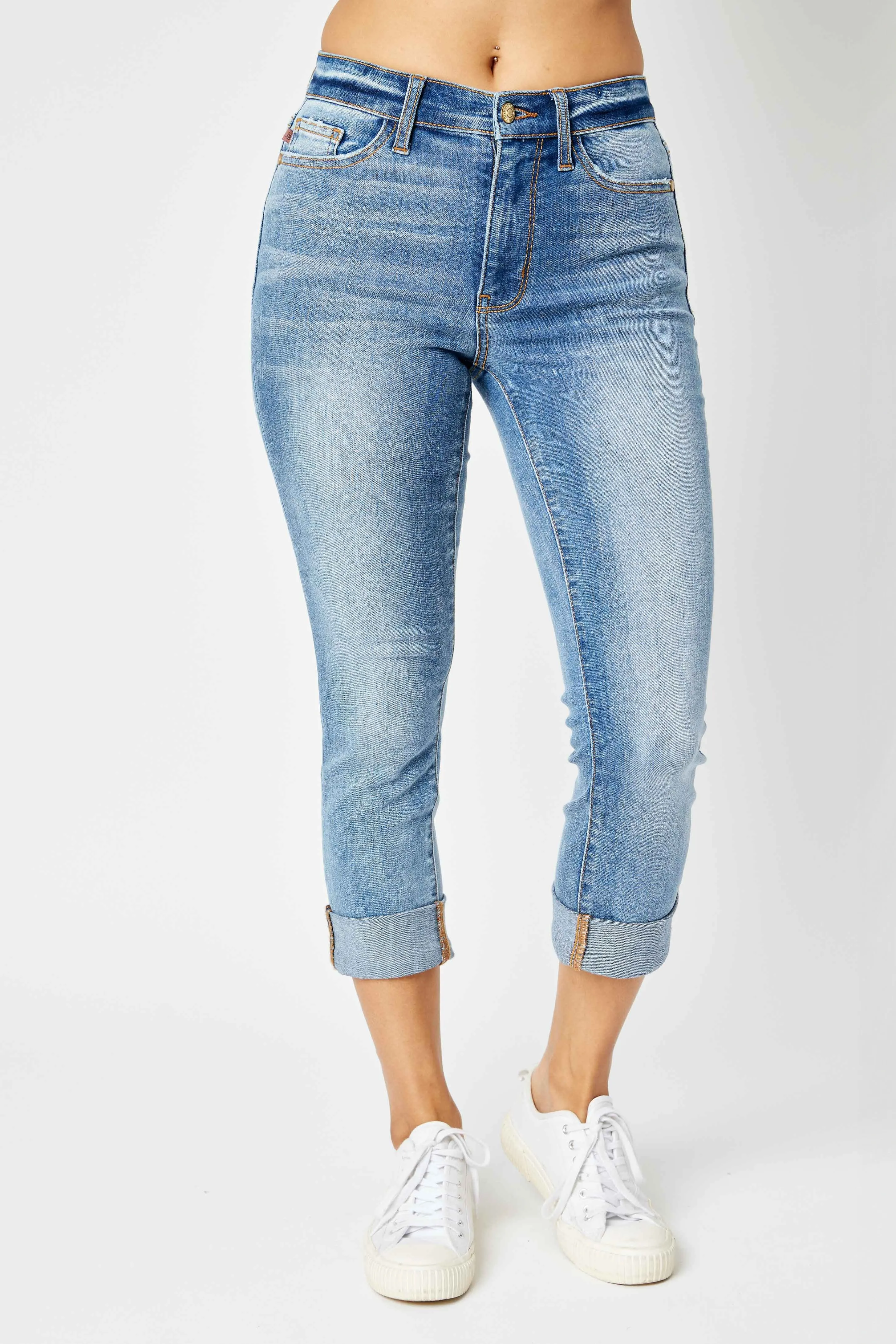 Janie Mid Rise Cuffed Skinny Jean