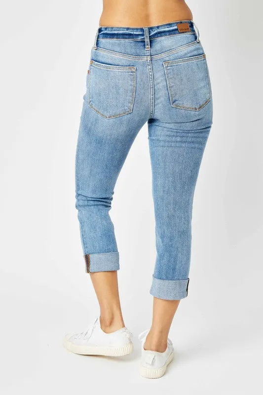 Janie Mid Rise Cuffed Skinny Jean