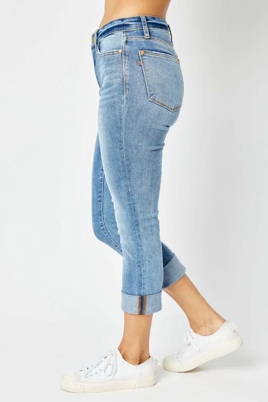 Janie Mid Rise Cuffed Skinny Jean