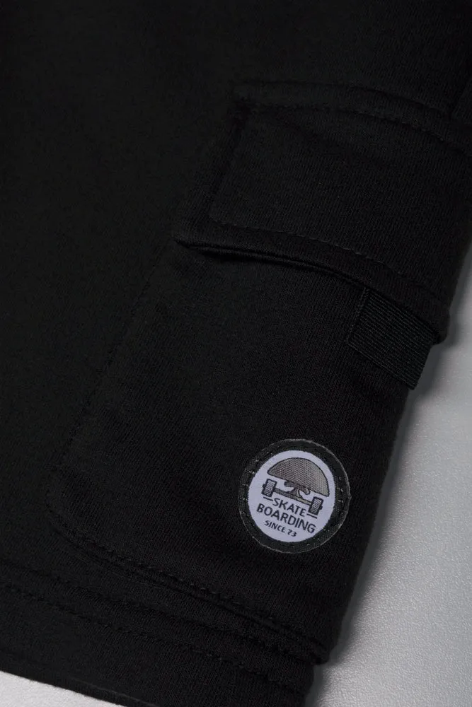 Knit Cargo Shorts Black